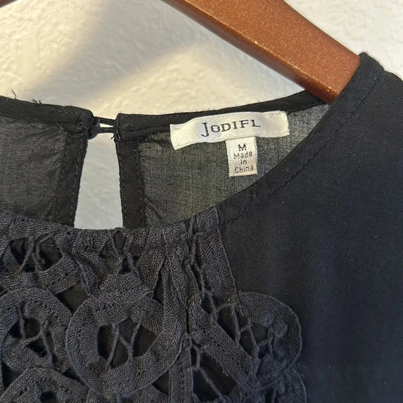 JODIFL Black top bell sleeves boho peasant size medium. - Picture 8 of 12